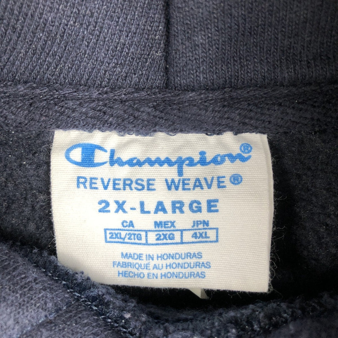 Champion Reverse Weave College Pullover Hoodie, Men's XXL cotton navy blue type Vintage Second Hand