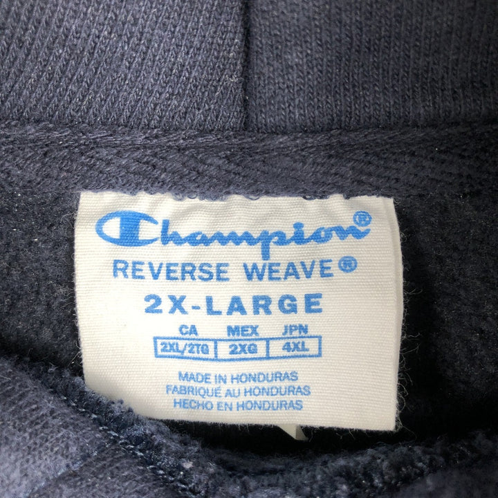 Champion Reverse Weave College Pullover Hoodie, Men's XXL cotton navy blue type Vintage Second Hand