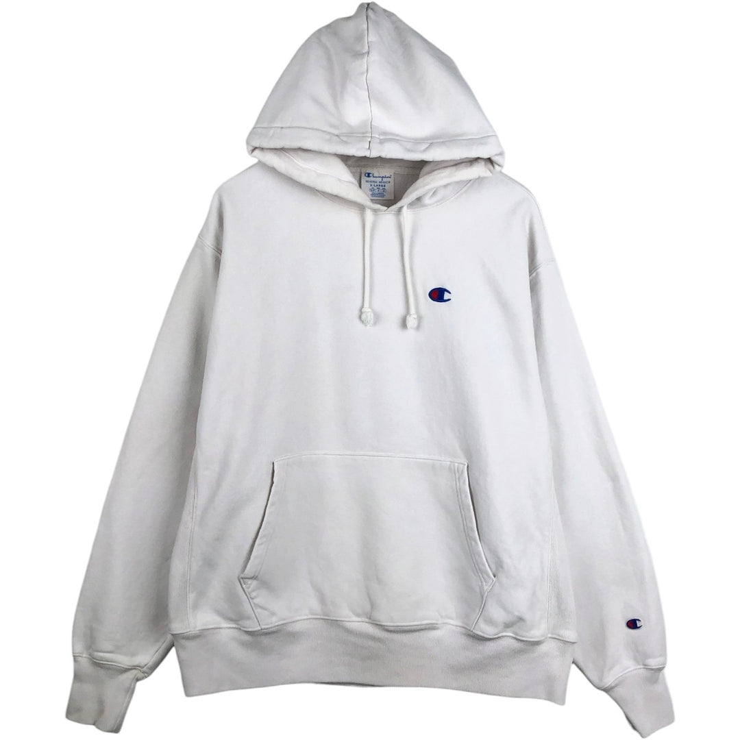 Champion REVERSE WEAVE Reverse Weave Sweat Pullover Hoodie Men's XL cotton white type Vintage Second Hand