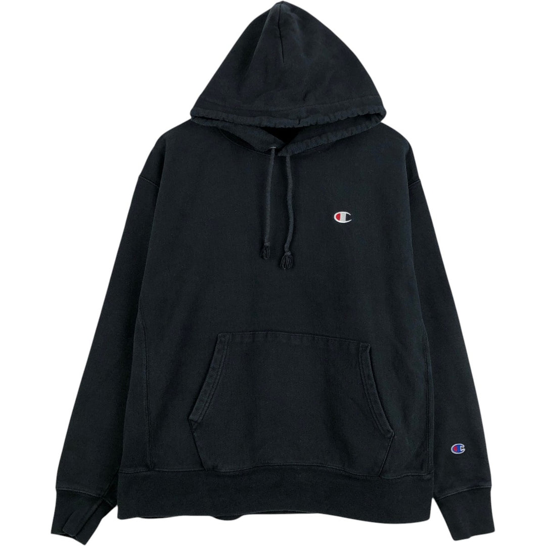Champion REVERSE WEAVE Reverse Weave Sweat Pullover Hoodie Men's XL cotton black type Vintage Second Hand
