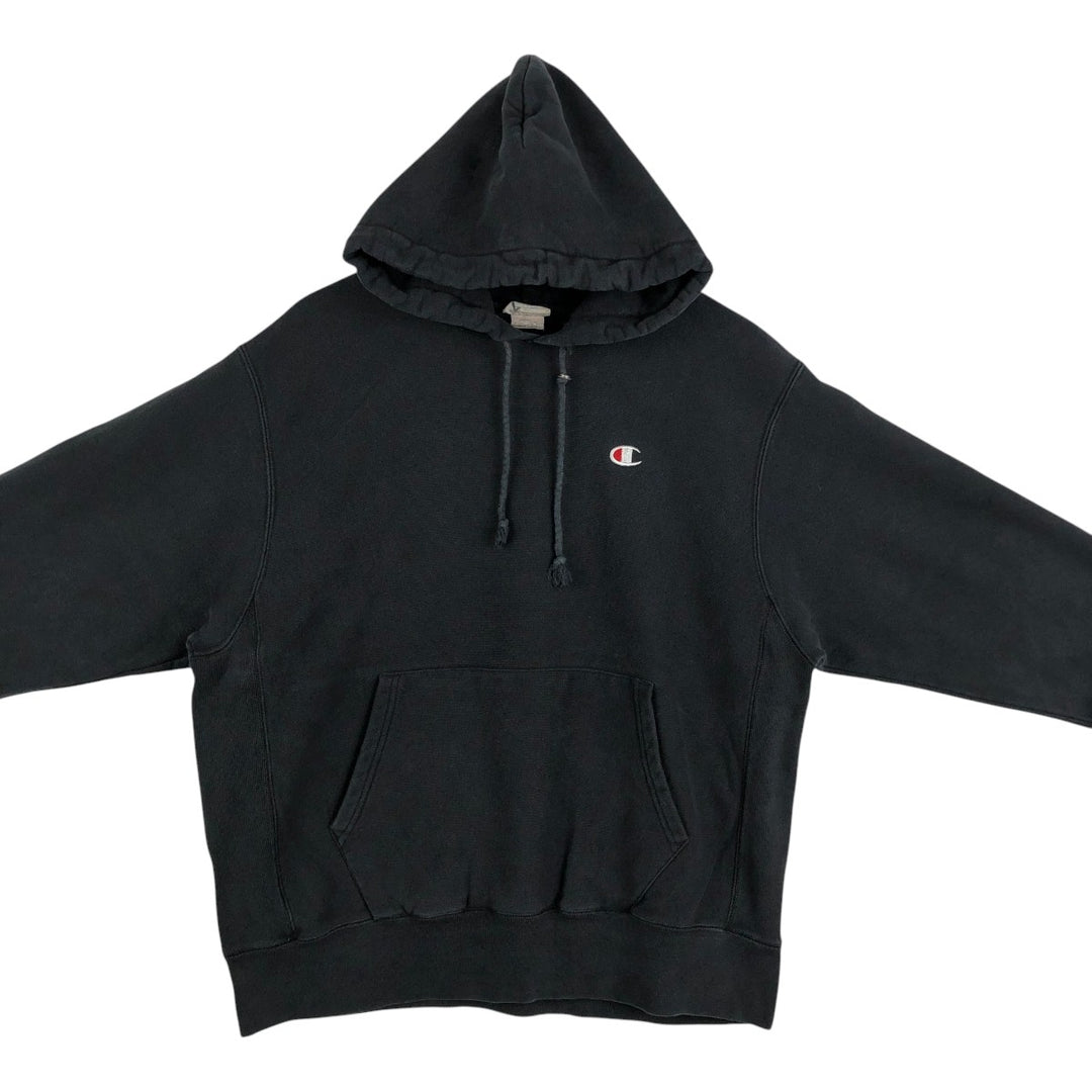 Champion REVERSE WEAVE Reverse Weave Sweat Pullover Hoodie Men's L size cotton black type Vintage Second Hand