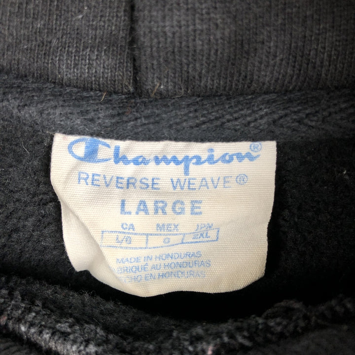 Champion REVERSE WEAVE Reverse Weave Sweat Pullover Hoodie Men's L size cotton black type Vintage Second Hand