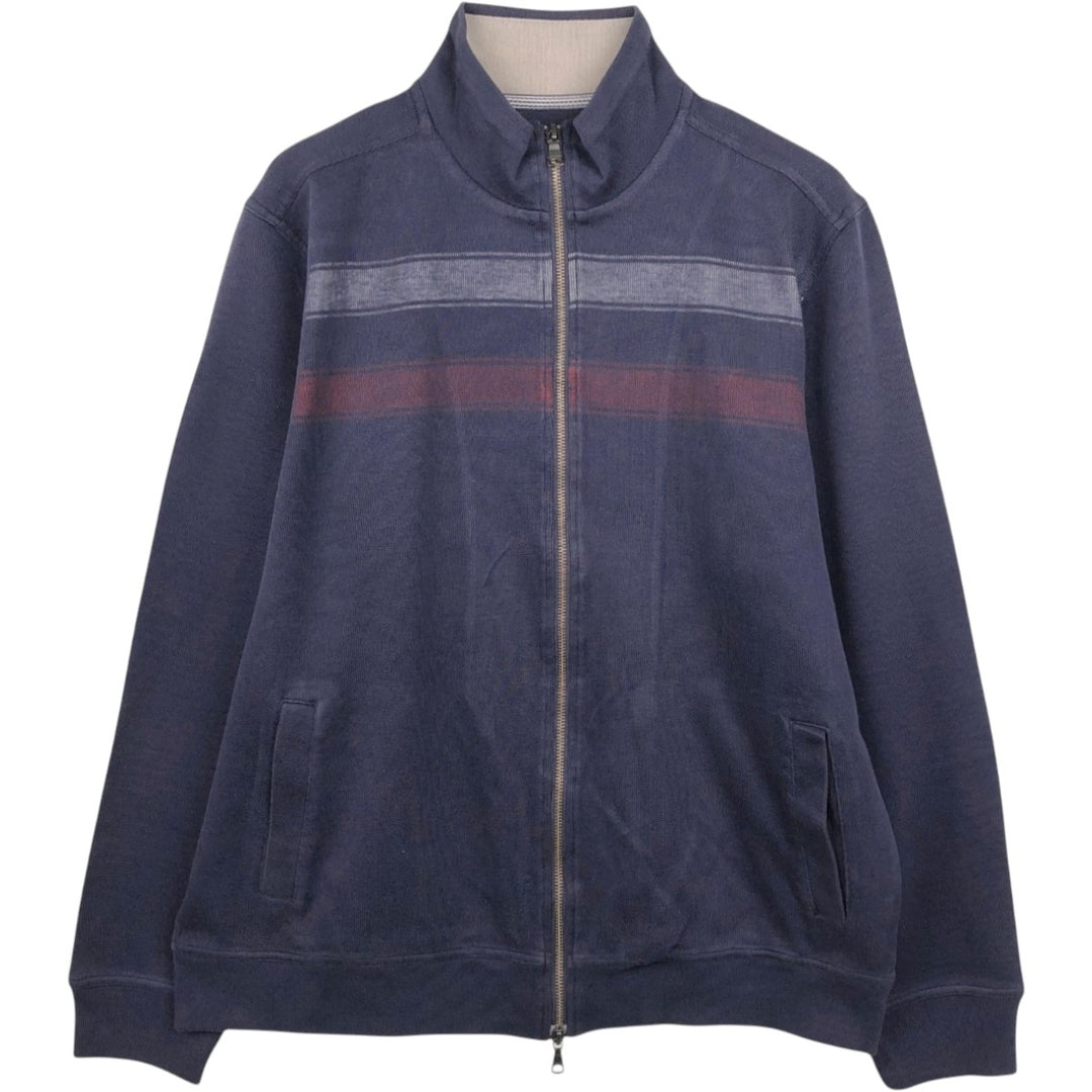 Banana Republic full-zip sweatshirt, men's size XL cotton navy blue type Vintage Second Hand