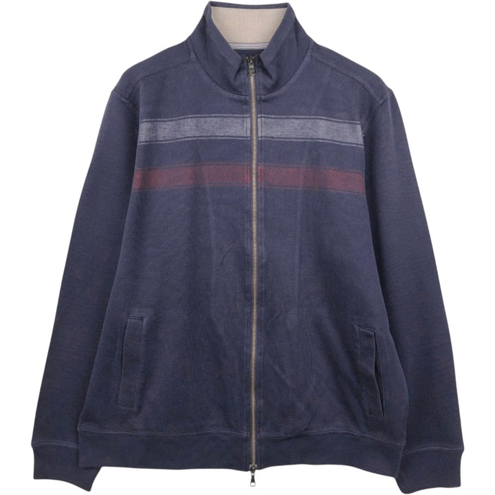 Banana Republic full-zip sweatshirt, men's size XL cotton navy blue type Vintage Second Hand