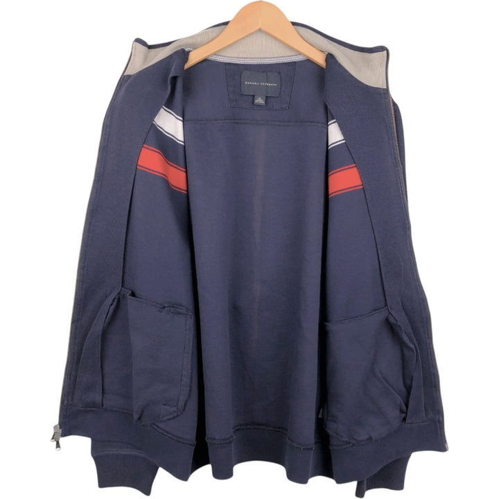 Banana Republic full-zip sweatshirt, men's size XL cotton navy blue type Vintage Second Hand