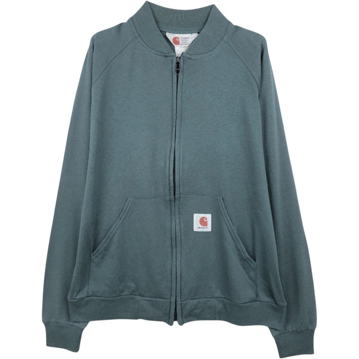 Carhartt full zip sweatshirt, men's XL size unclear Khaki type sage green Vintage Second Hand