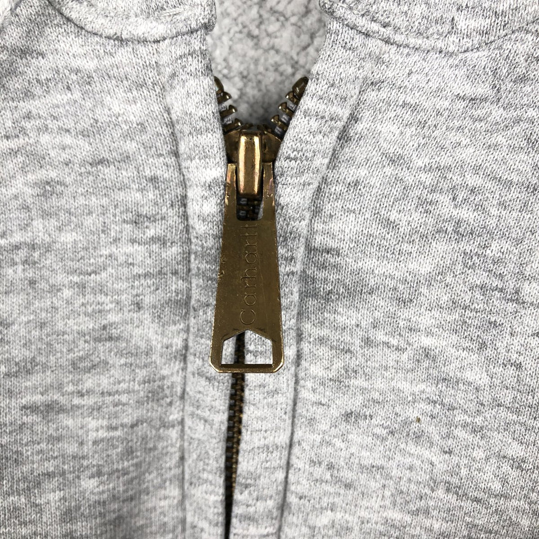 Carhartt Sweat Full Zip Hoodie Men's L size cotton gray type Vintage Second Hand