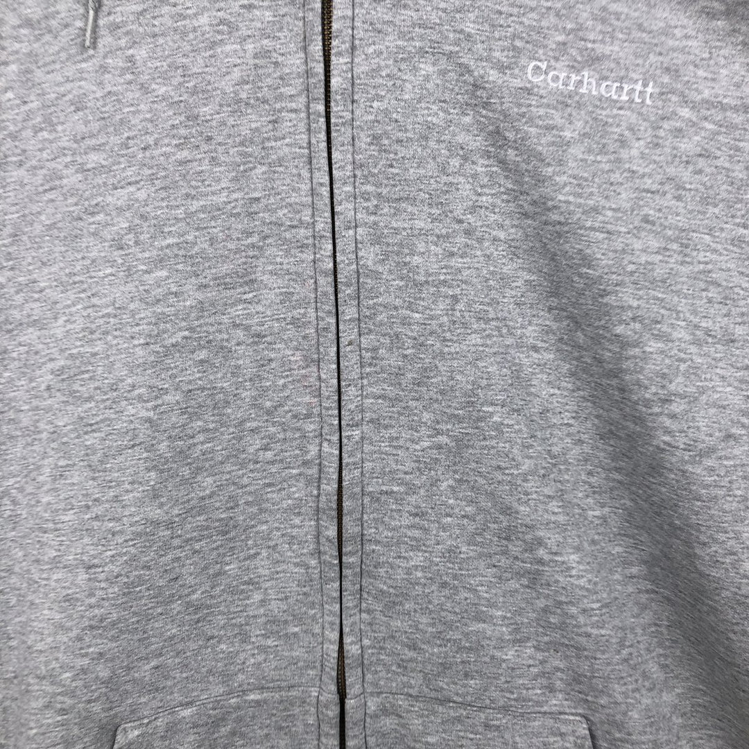 Carhartt Sweat Full Zip Hoodie Men's L size cotton gray type Vintage Second Hand