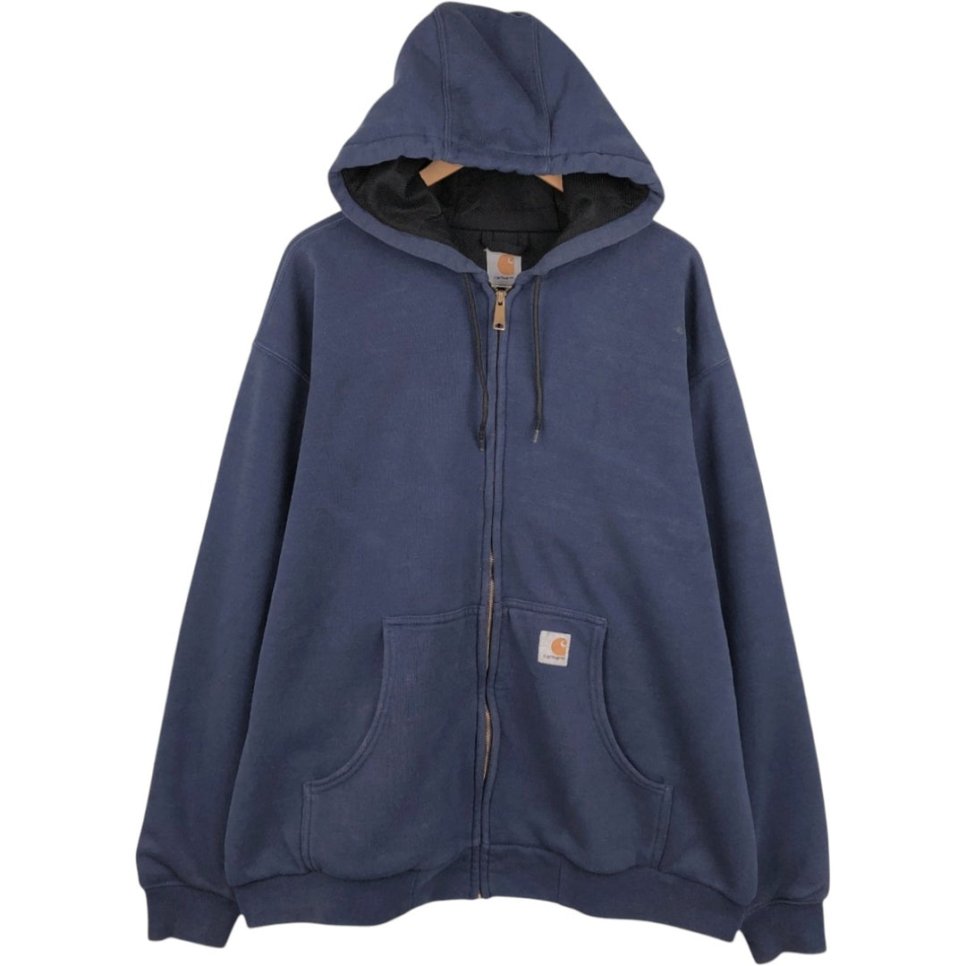 Carhartt Sweat Full Zip Hoodie Men's XL unclear navy blue type Vintage Second Hand
