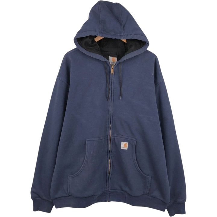 Carhartt Sweat Full Zip Hoodie Men's XL unclear navy blue type Vintage Second Hand