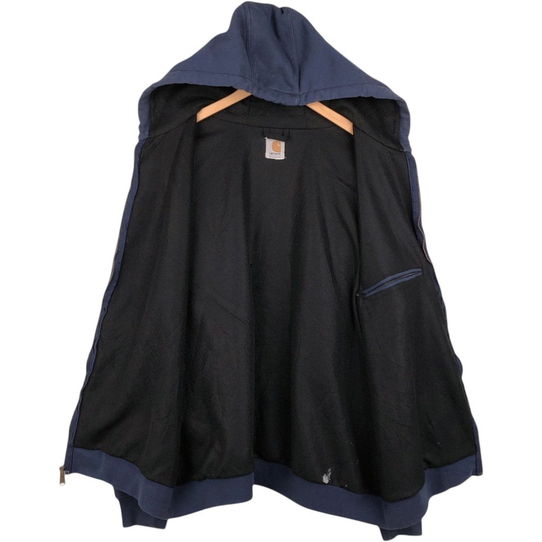 Carhartt Sweat Full Zip Hoodie Men's XL unclear navy blue type Vintage Second Hand