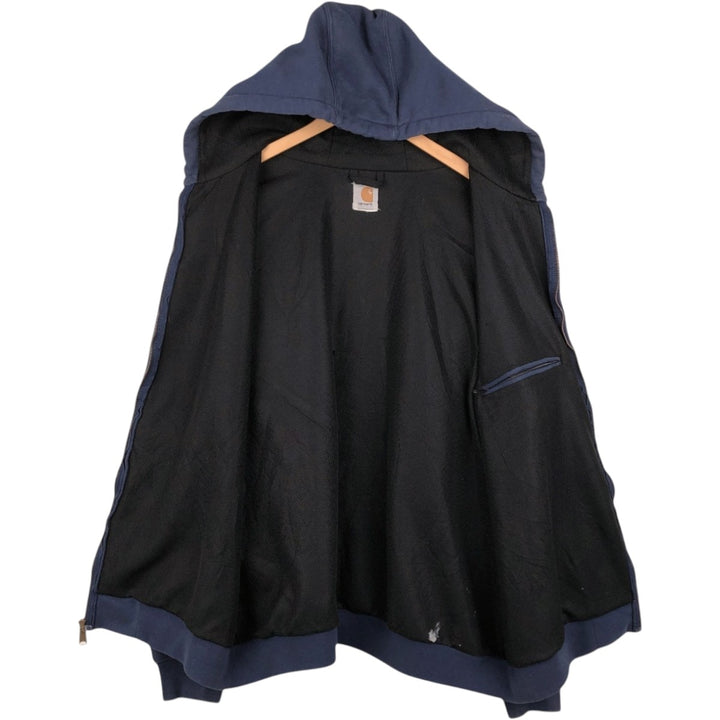 Carhartt Sweat Full Zip Hoodie Men's XL unclear navy blue type Vintage Second Hand