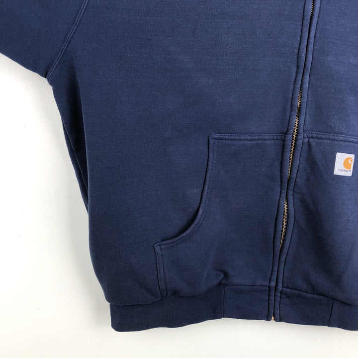 Carhartt Sweat Full Zip Hoodie Men's XL unclear navy blue type Vintage Second Hand