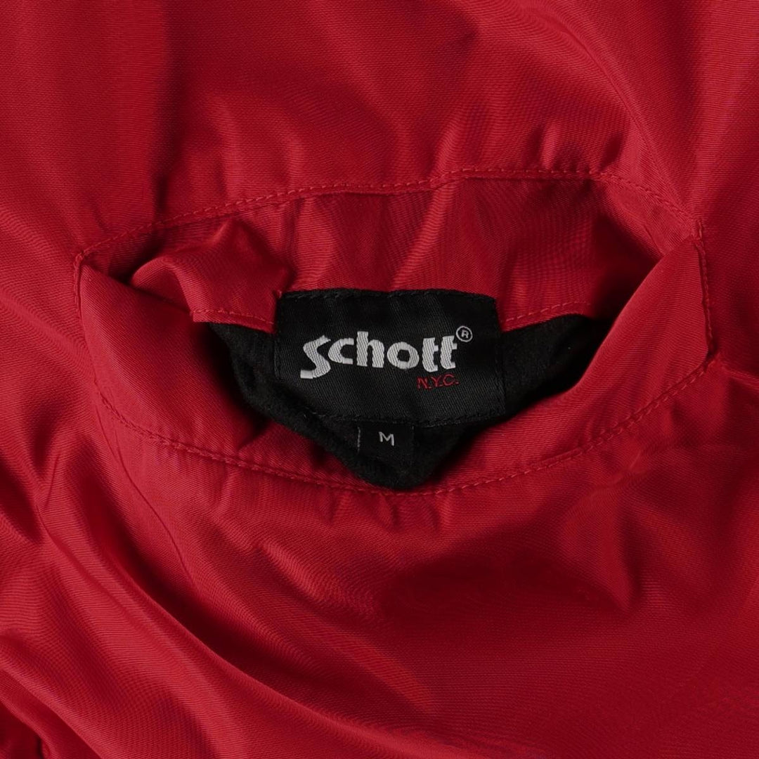 Schott Reversible Padded Vest, Men's Size M (approx.) Nylon red type Vintage Second Hand