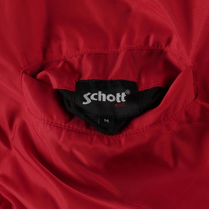 Schott Reversible Padded Vest, Men's Size M (approx.) Nylon red type Vintage Second Hand