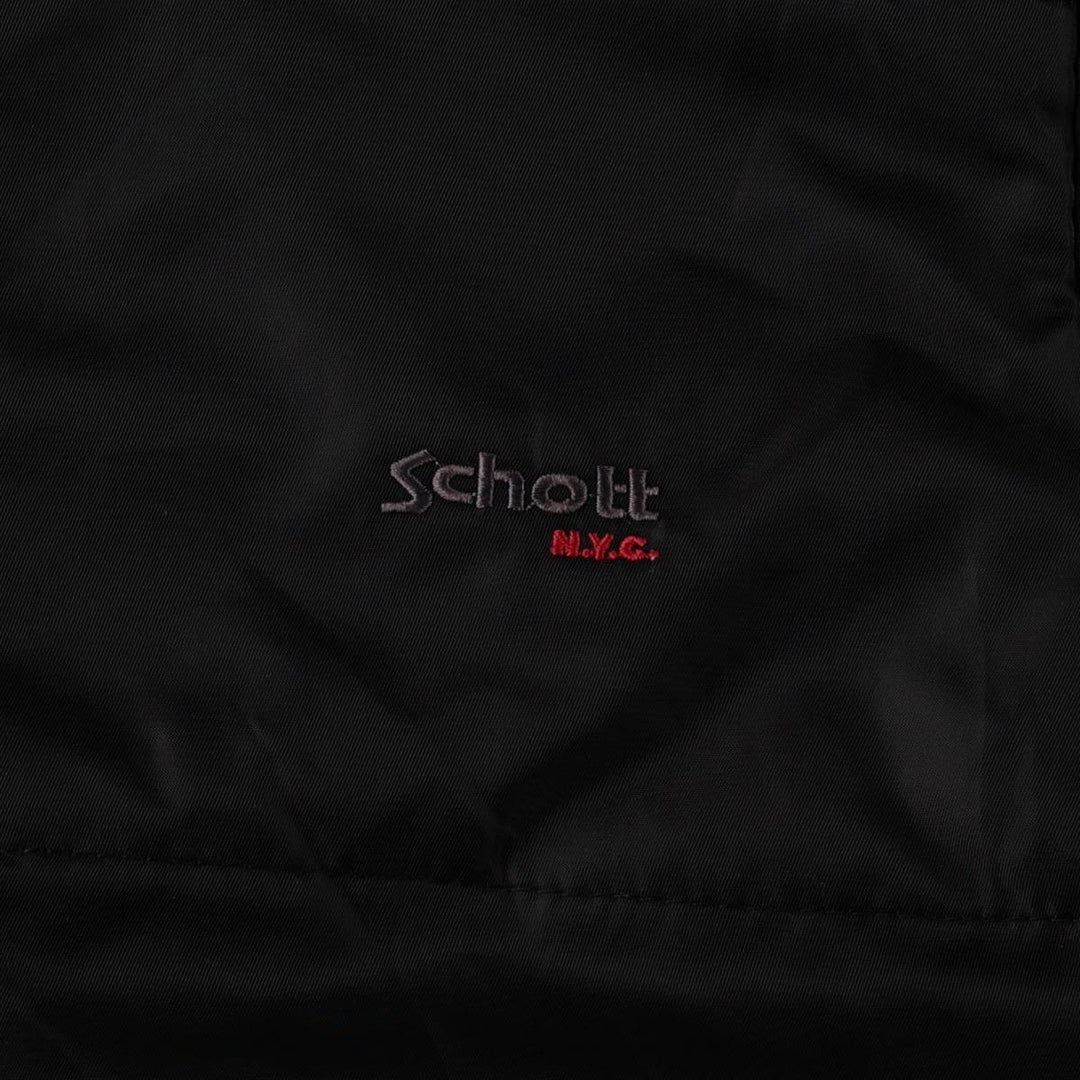 Schott Reversible Padded Vest, Men's Size M (approx.) Nylon red type Vintage Second Hand
