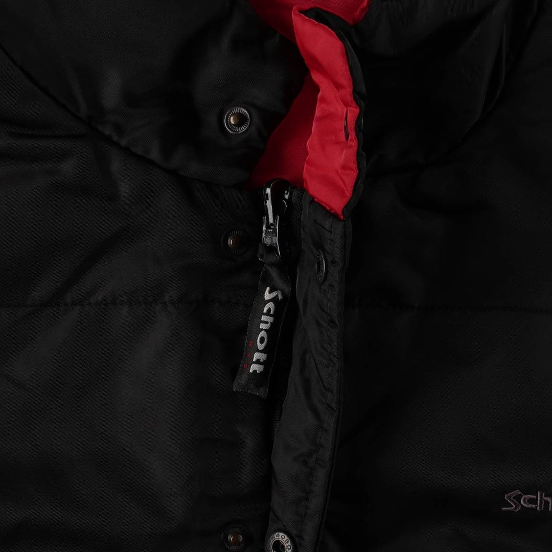 Schott Reversible Padded Vest, Men's Size M (approx.) Nylon red type Vintage Second Hand