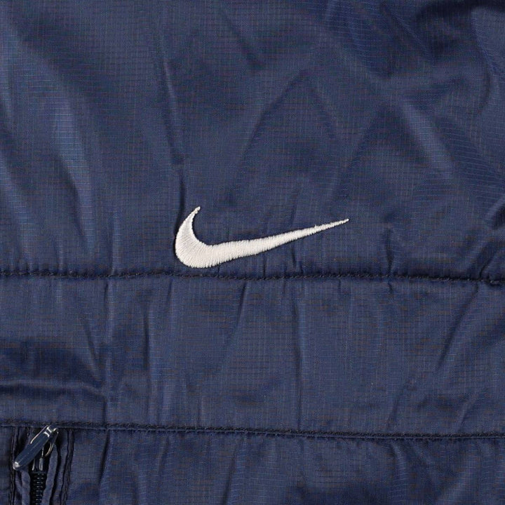 2000'S Nike Reversible Padded Vest, Men's Size M (approx.) Nylon navy blue type Vintage Second Hand