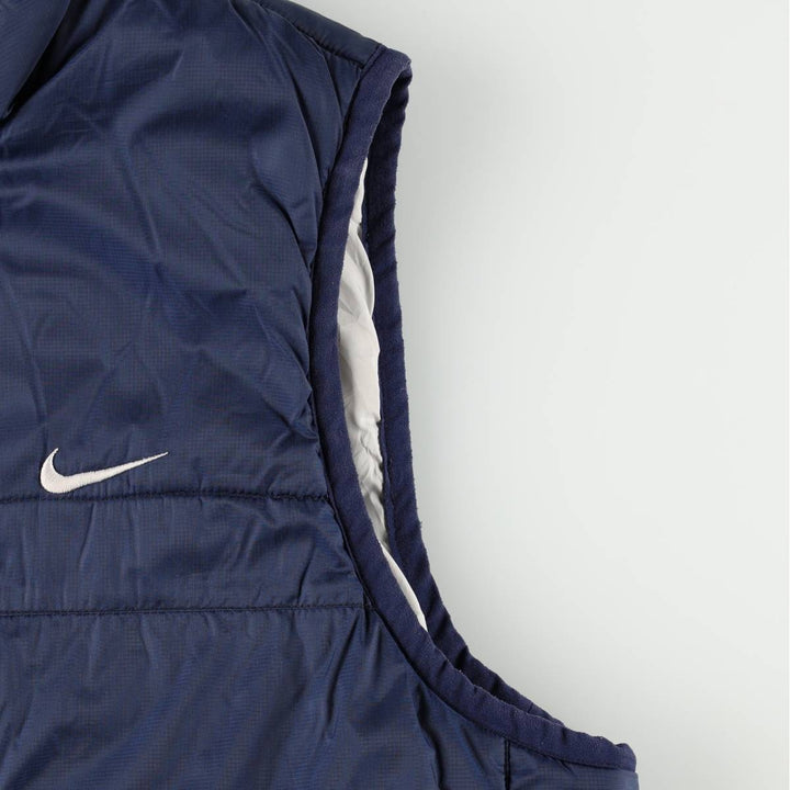 2000'S Nike Reversible Padded Vest, Men's Size M (approx.) Nylon navy blue type Vintage Second Hand