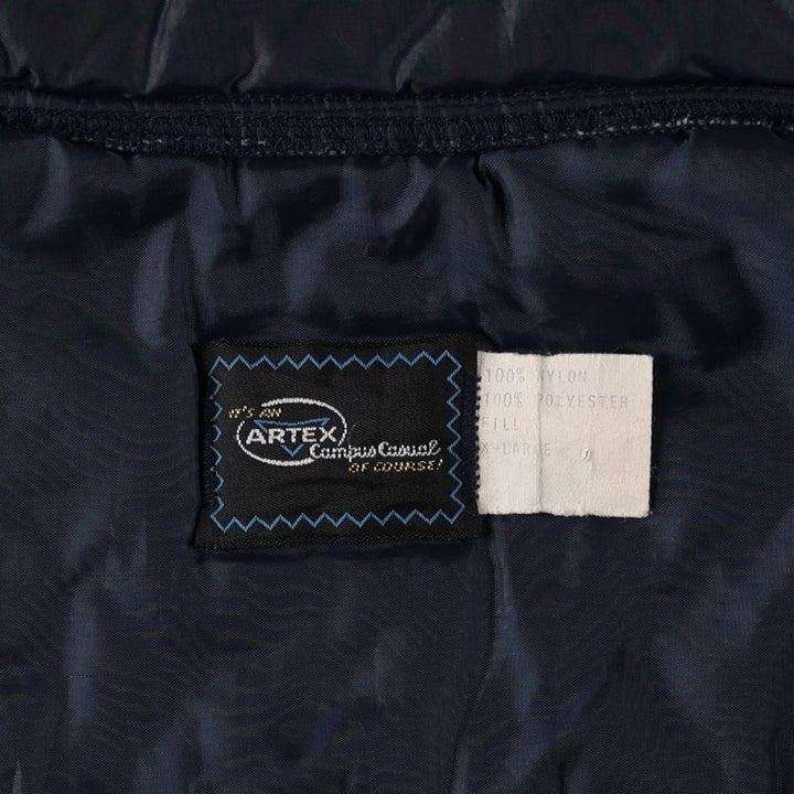 70s-80'S Artex padded vest, X-LARGE (equivalent to men's XL), vintage. Nylon navy blue type Vintage Second Hand