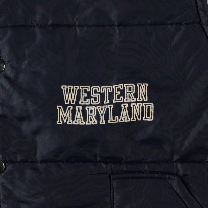 70s-80'S Artex padded vest, X-LARGE (equivalent to men's XL), vintage. Nylon navy blue type Vintage Second Hand