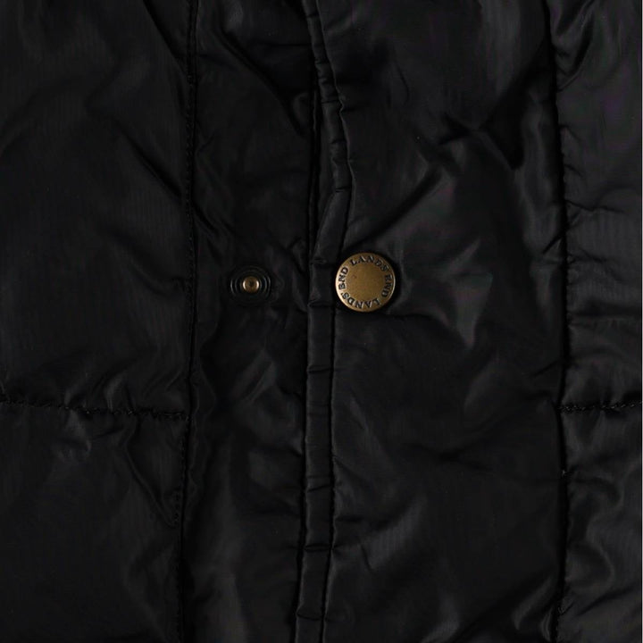 2000'S Lands' End Down Vest, Men's Size L Nylon black type Vintage Second Hand