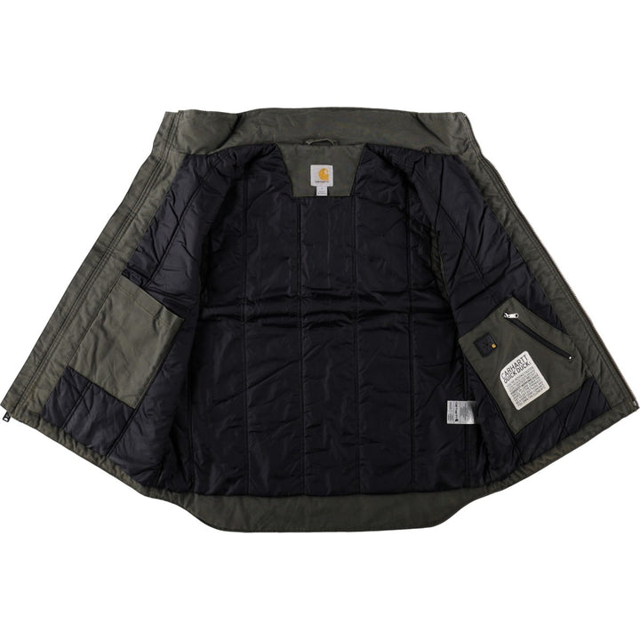 Carhartt Quick Duck Jefferson Vest, padded duck vest, men's size L (approx.) cotton Khaki type Vintage Second Hand