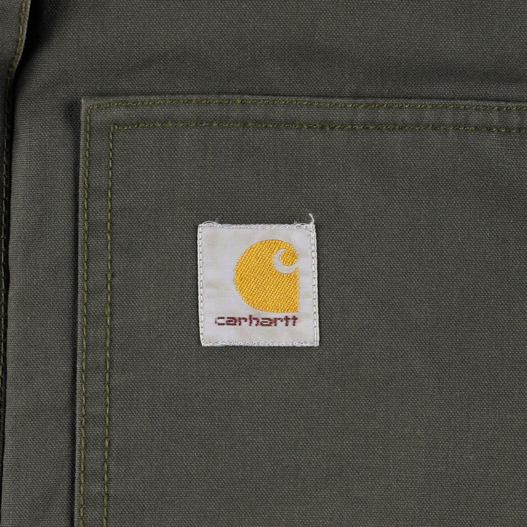 Carhartt Quick Duck Jefferson Vest, padded duck vest, men's size L (approx.) cotton Khaki type Vintage Second Hand