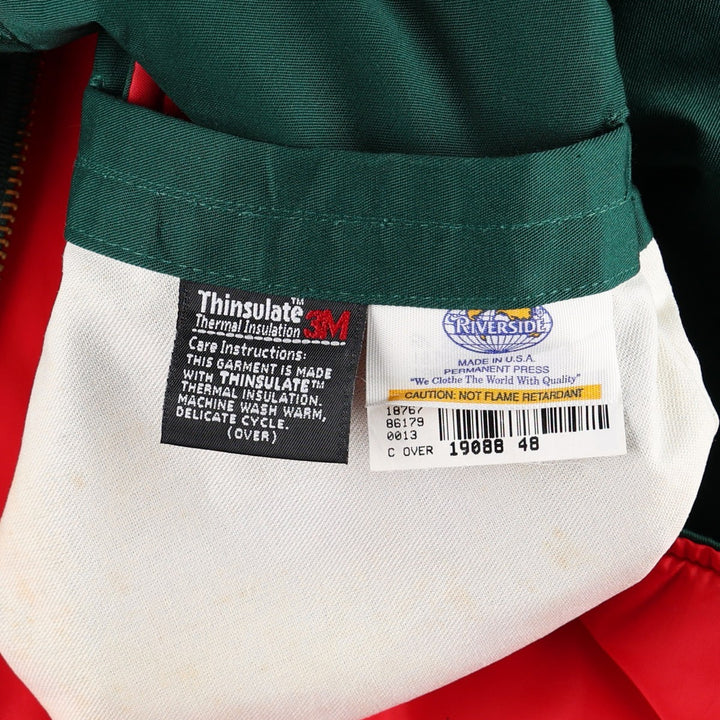 Riverside Coca-Cola Padded Advertising Work Vest, Made in USA, Men's Size XL (approx.) polyester Green type dark green Vintage Second Hand