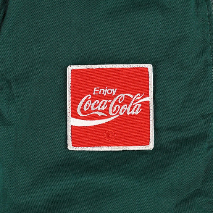Riverside Coca-Cola Padded Advertising Work Vest, Made in USA, Men's Size XL (approx.) polyester Green type dark green Vintage Second Hand