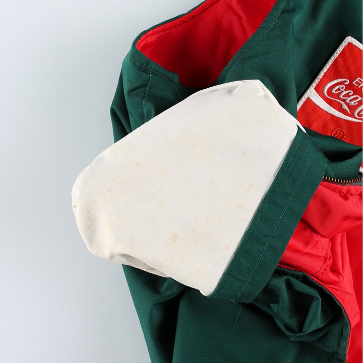 Riverside Coca-Cola Padded Advertising Work Vest, Made in USA, Men's Size XL (approx.) polyester Green type dark green Vintage Second Hand