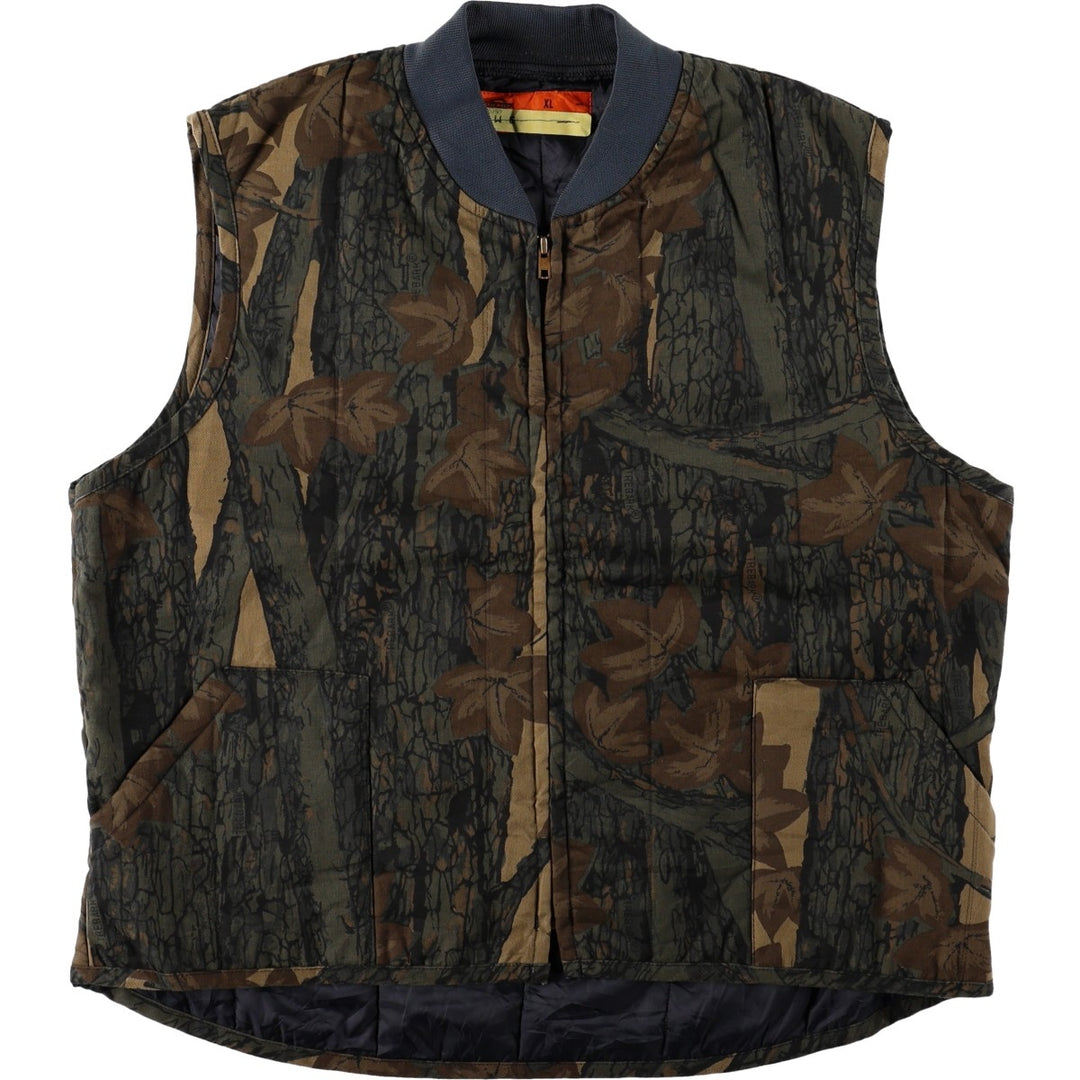 Dickies Camouflage Pattern Treebark Camo Padded Work Vest, Men's XL (approx.) unclear Khaki type Vintage Second Hand