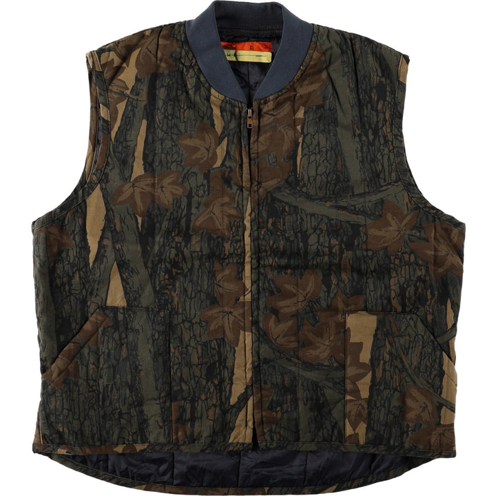 Dickies Camouflage Pattern Treebark Camo Padded Work Vest, Men's XL (approx.) unclear Khaki type Vintage Second Hand