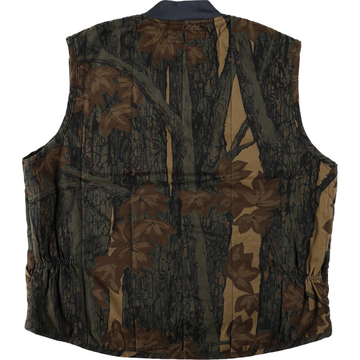 Dickies Camouflage Pattern Treebark Camo Padded Work Vest, Men's XL (approx.) unclear Khaki type Vintage Second Hand