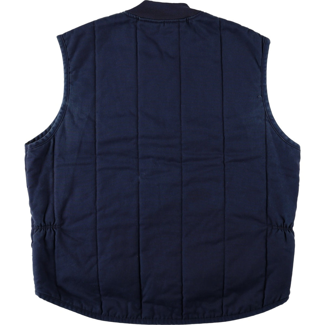 ~90'S Red Kap Padded Work Vest, Made in USA, Men's XL equivalent, Vintage polyester navy blue type Vintage Second Hand