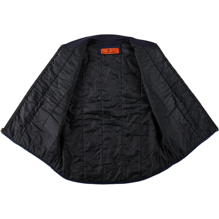 ~90'S Red Kap Padded Work Vest, Made in USA, Men's XL equivalent, Vintage polyester navy blue type Vintage Second Hand