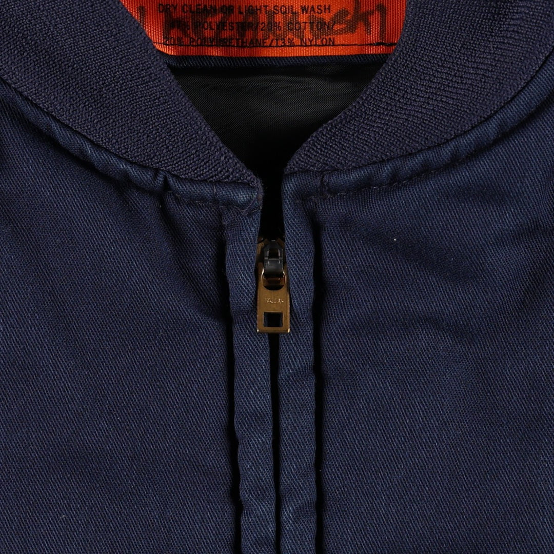 ~90'S Red Kap Padded Work Vest, Made in USA, Men's XL equivalent, Vintage polyester navy blue type Vintage Second Hand
