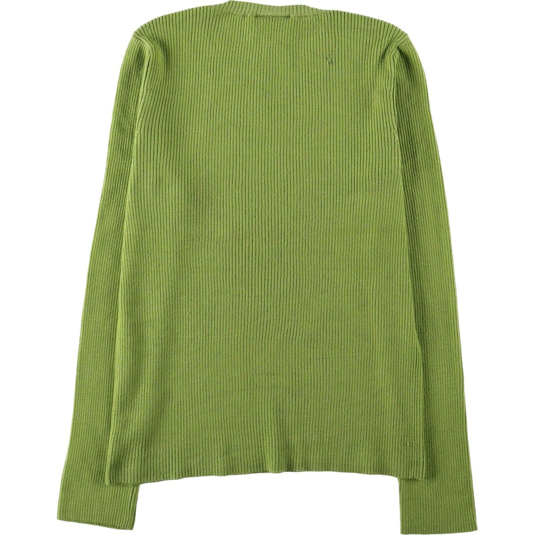 Ralph Lauren POLO JEANS COMPANY Ribbed Acrylic Knit Sweater, Women's Size M (approx.) acrylic green type yellow green Vintage Second Hand