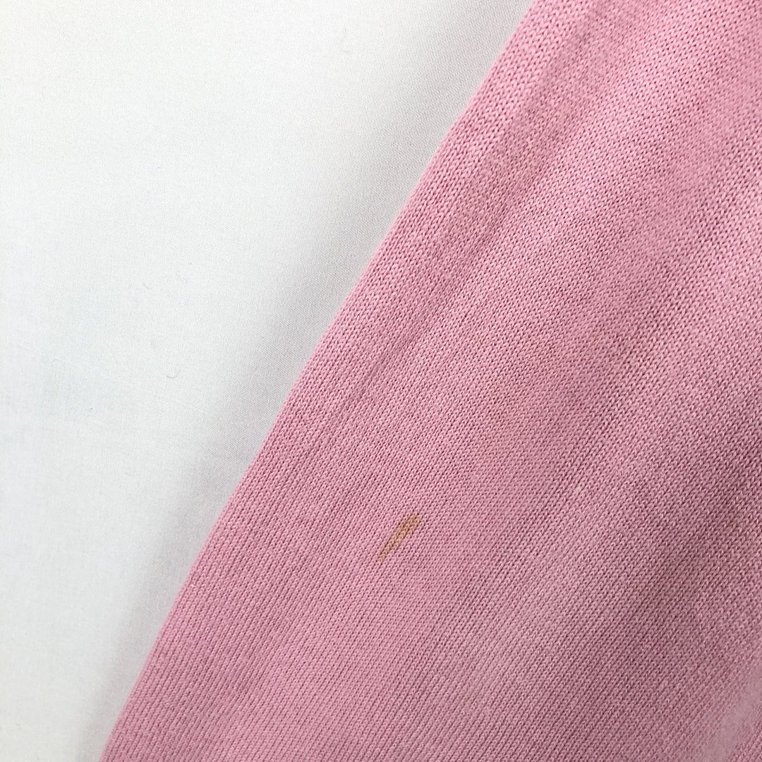 Ralph Lauren POLO RALPH LAUREN V-neck cotton knit sweater, women's size L (approx.) Pima Cotton pink type Vintage Second Hand