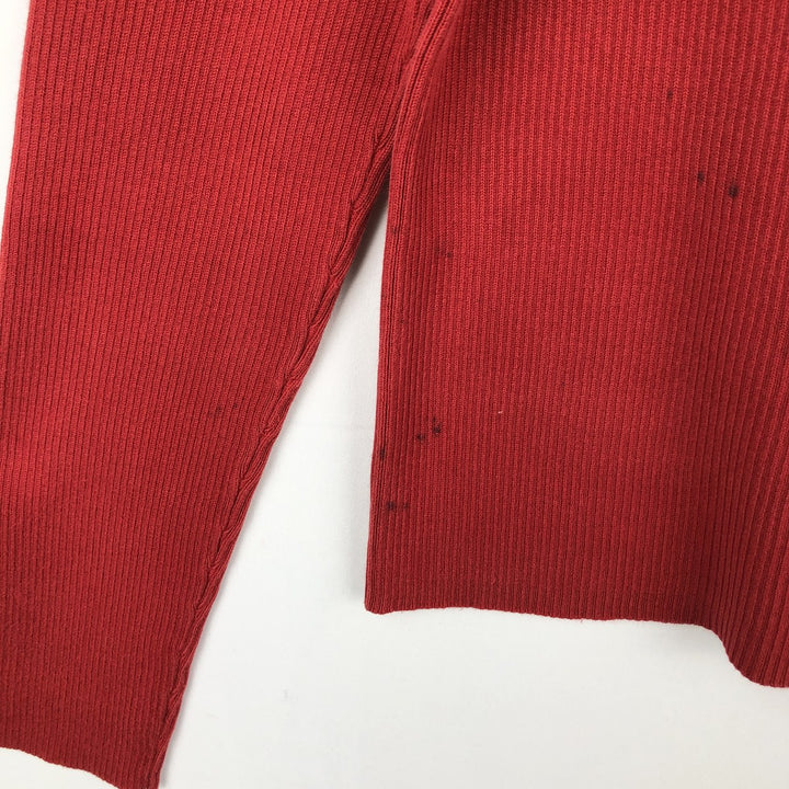 Ralph Lauren POLO JEANS COMPANY Ribbed Cotton Knit Sweater, Women's Size L (approx.) cotton red type Vintage Second Hand
