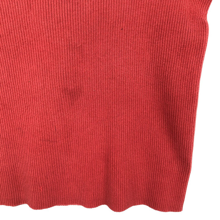 Ralph Lauren POLO JEANS COMPANY Ribbed Cotton Knit Sweater, Women's Size L (approx.) cotton red type Vintage Second Hand