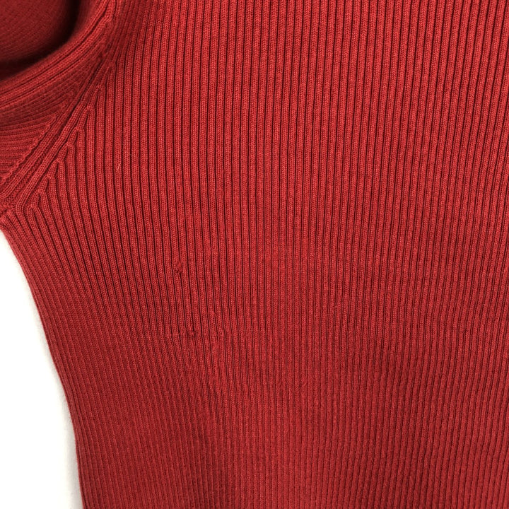 Ralph Lauren POLO JEANS COMPANY Ribbed Cotton Knit Sweater, Women's Size L (approx.) cotton red type Vintage Second Hand