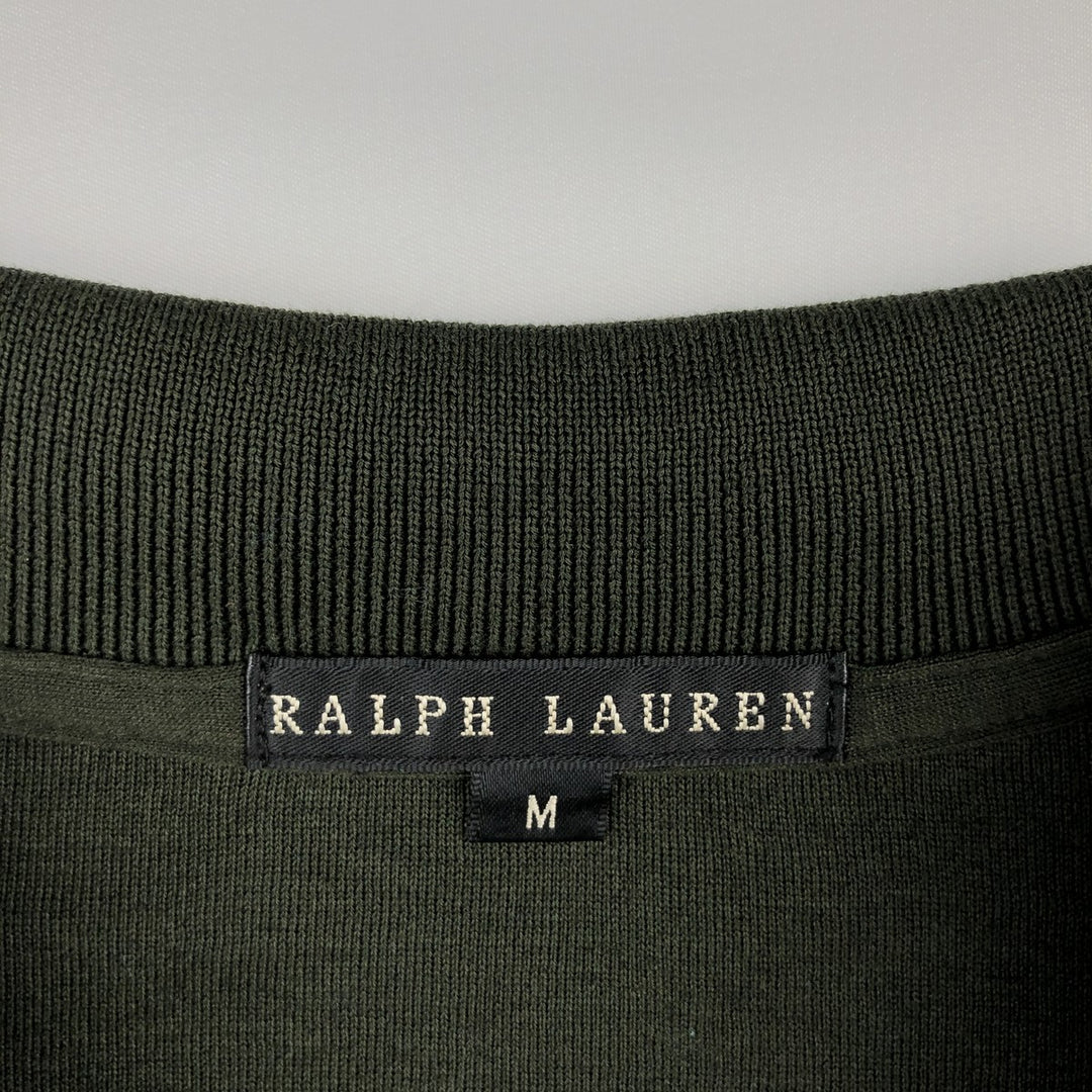 Ralph Lauren RALPH LAUREN Skipper Collar Cotton Knit Sweater, Women's Size M (approx.) cotton dark green Vintage Second Hand