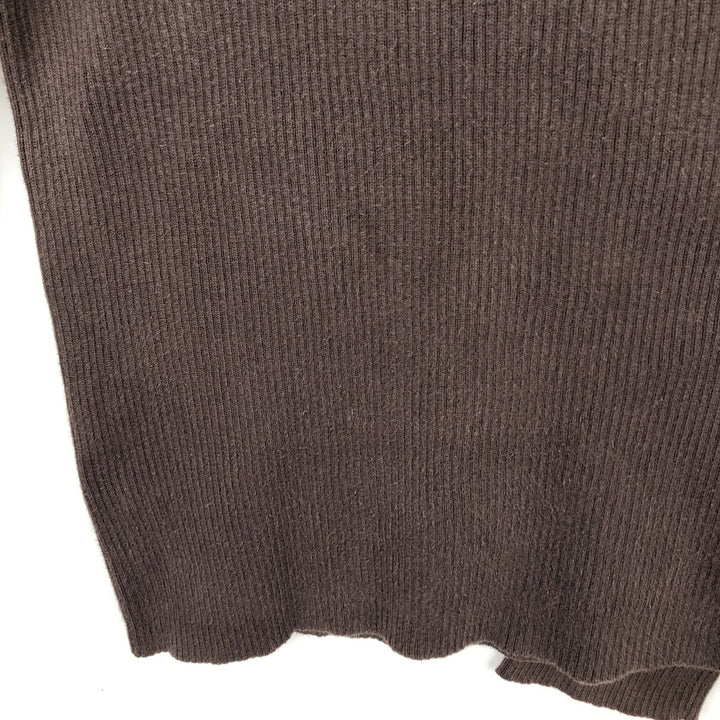 Ralph Lauren POLO JEANS COMPANY Ribbed V-Neck Cotton Knit Sweater, Women's Size M (approx.) cotton brown type Vintage Second Hand