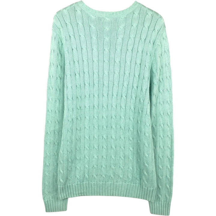 Ralph Lauren POLO RALPH LAUREN Cable Knit Sweater, Women's Size L (approx.) unclear Mint green Vintage Second Hand