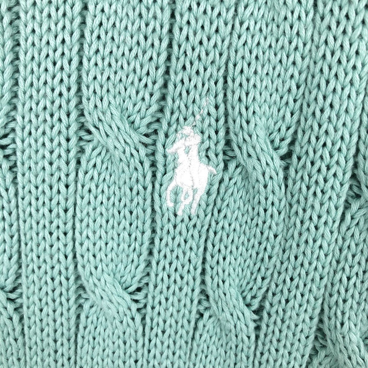 Ralph Lauren POLO RALPH LAUREN Cable Knit Sweater, Women's Size L (approx.) unclear Mint green Vintage Second Hand