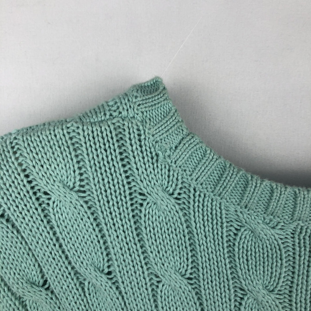 Ralph Lauren POLO RALPH LAUREN Cable Knit Sweater, Women's Size L (approx.) unclear Mint green Vintage Second Hand