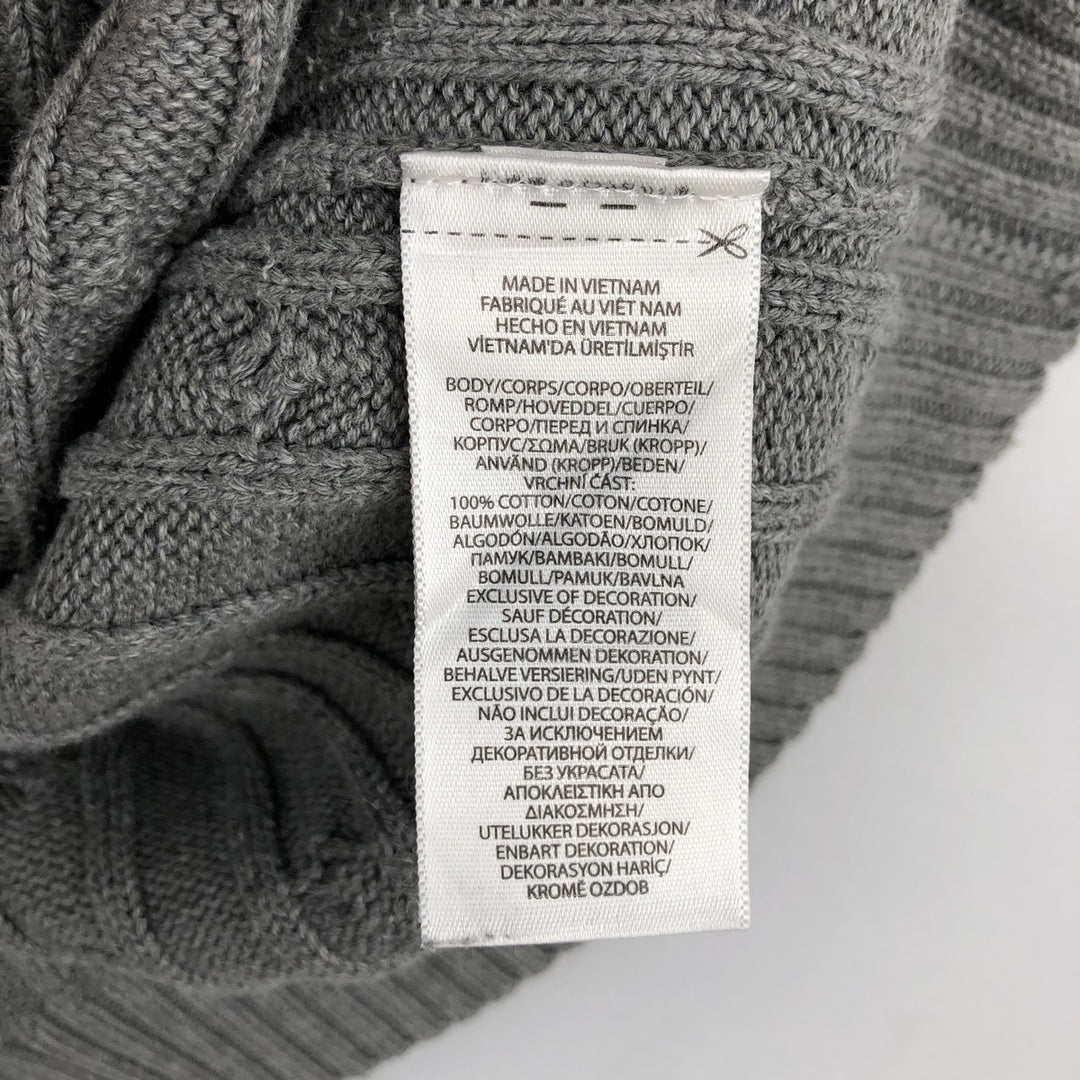 Ralph Lauren POLO RALPH LAUREN Cable knit cotton sweater Women's size L cotton gray type Vintage Second Hand