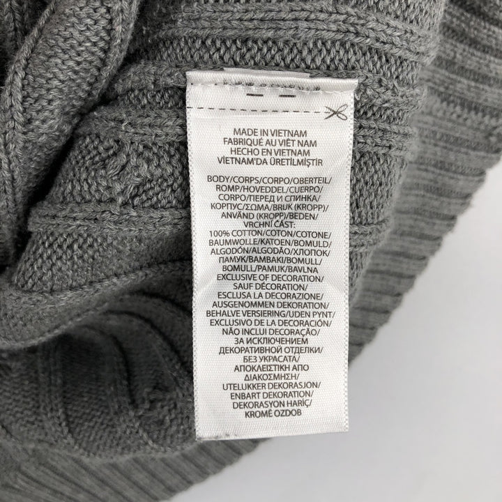 Ralph Lauren POLO RALPH LAUREN Cable knit cotton sweater Women's size L cotton gray type Vintage Second Hand