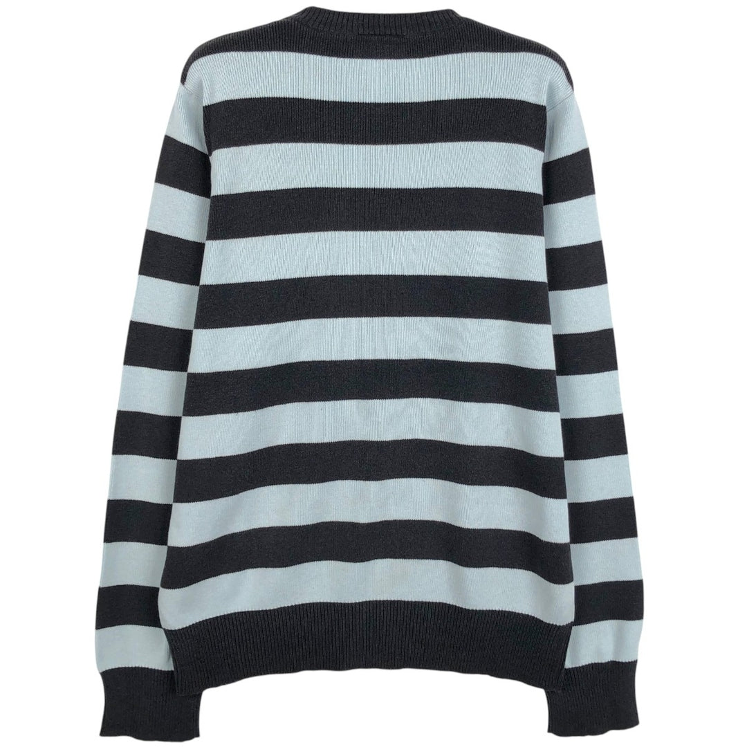 Carhartt Border Pattern Cotton Knit Sweater, Women's Size S (approx.) cotton Blue type light blue Vintage Second Hand